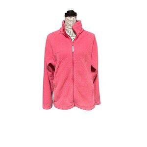 Columbia Hot Barbie Pink Fleece Zipped Jacket Large Twee Causal Hiking Atheisure